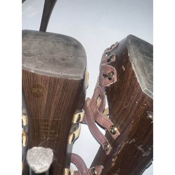 LOT of 2 Women's 6 1/2B wood Heels Shoes Browns JESSICA SIMPSON JS-GENAVIV - Picture 7 of 12